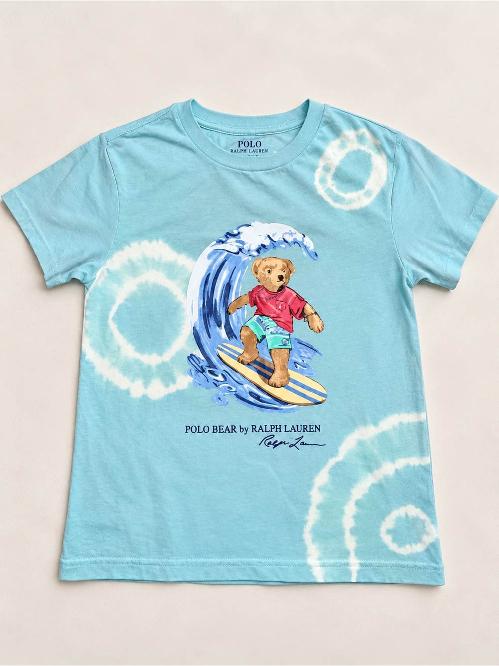 Polo Ralph Lauren Polo Bear Surfer Tie Dye T-Shirt Boys Size 8